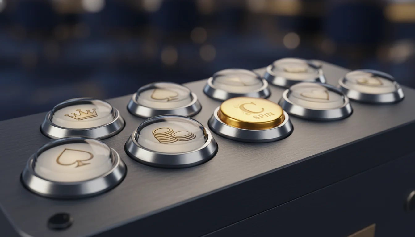 Regal casino interface with game icons